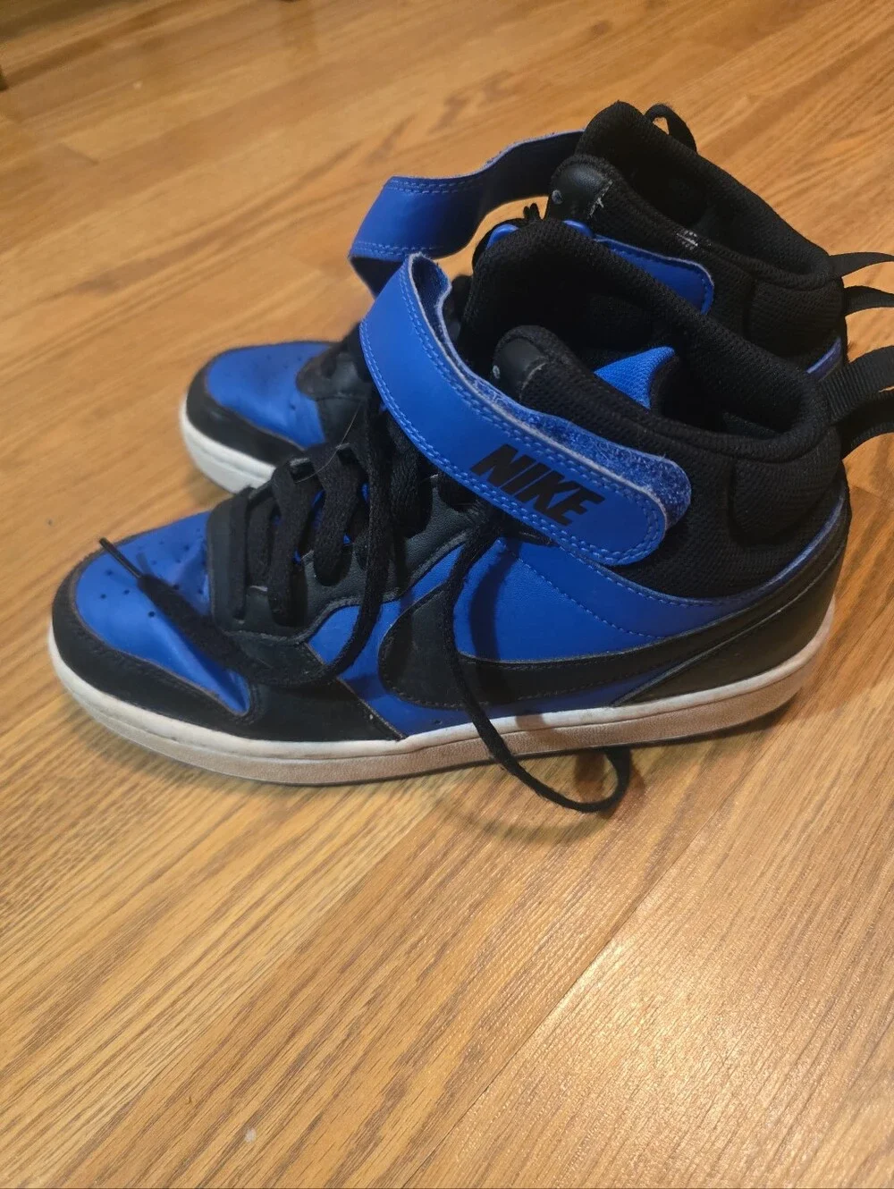 Nike Kids Blue and Black High-Top Sneakers